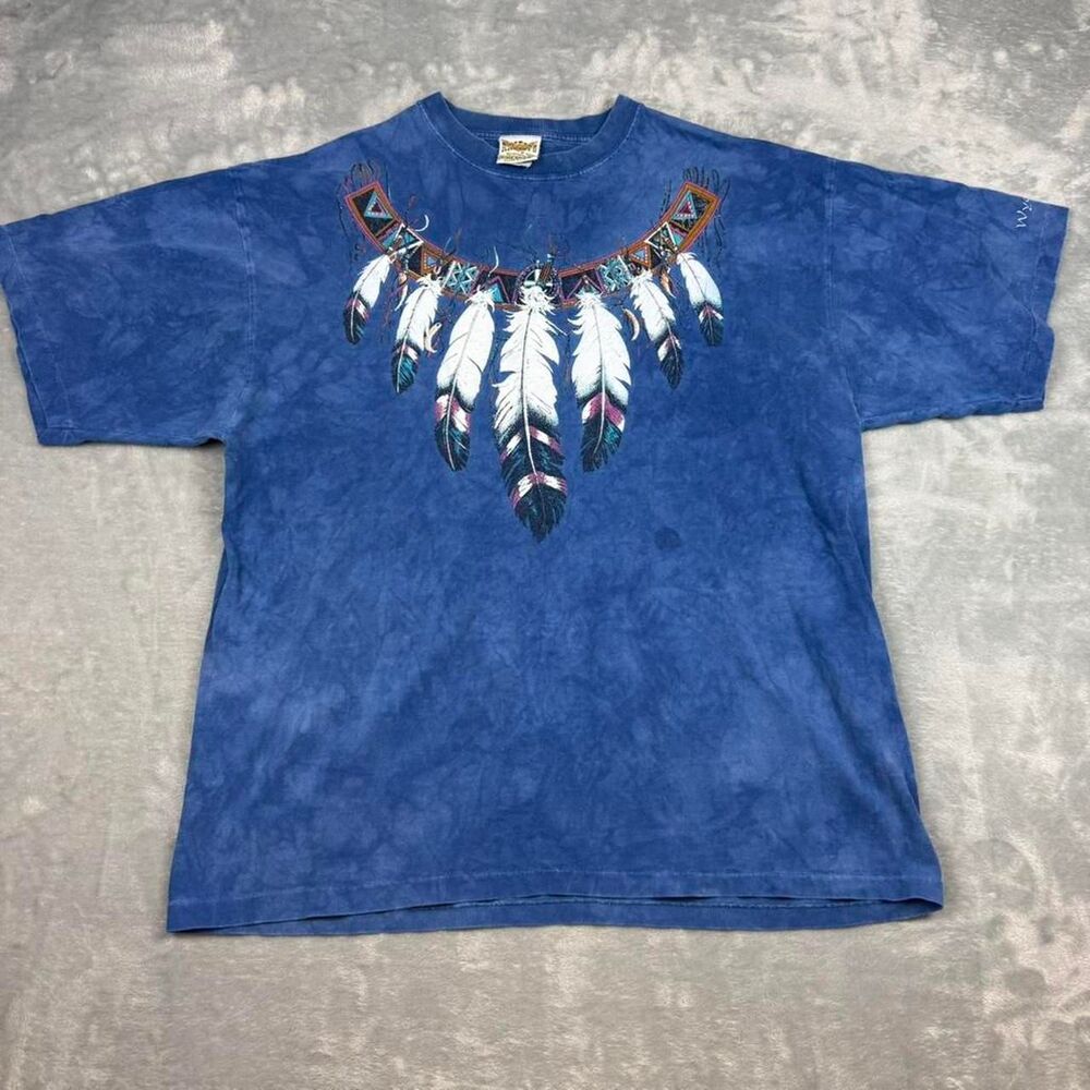 Unbranded Men's Blue and Navy T-shirt